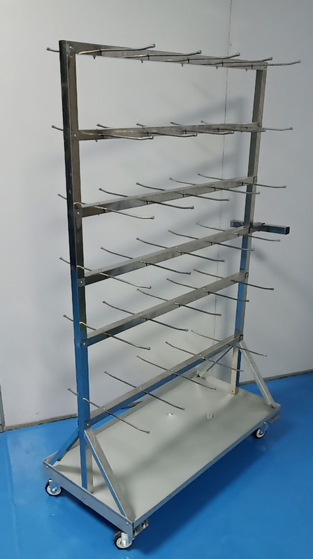 Stainless Steel PCB Handling Equipment tape reel ESD PCB Hanging Trolley